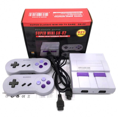 Mini Classic Retro Games 8-bit Built-in 821 Home VIDEO Game Entertainment, HD Video Game Console