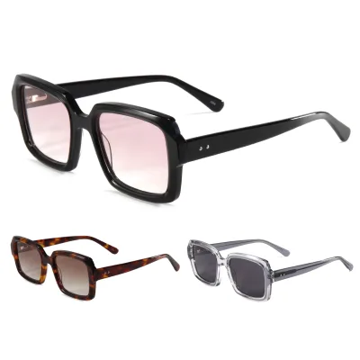 New Retro Small Frame Sunglasses for Men's Trendy Rectangular Sunglasses With Sheet Metal Women's Sunglasses