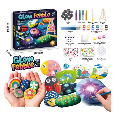 EPT DIY Painting Glow in the Dark River Rocks Painting Kit Arts and Crafts for Kids