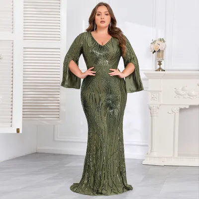 Impereal Luxury Emerald Green Dresses Floral Print Vintage Party Formal Plus Size Prom Dresses Summer Bridesmaid Long Dresses