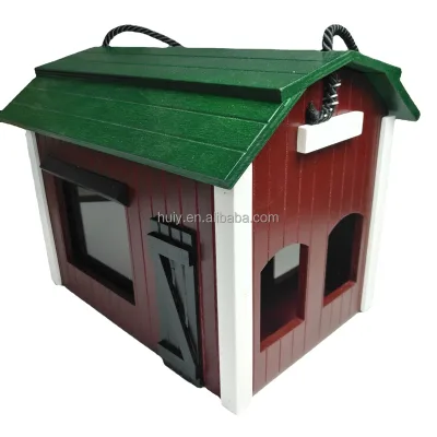 Wholesale Custom Colorful Wood Pet Bird House Small Wild Bird Nest Box with Removable Lid and Rope for Outdoor Use