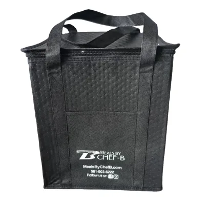 High Quality Large Eco Friendly Tote Cake Carrie Non-woven Cooler Bag with Plastic Bottom