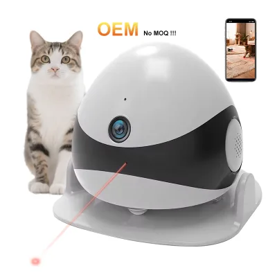 Pet Camera Robot with Laser Smart APP Wireless 360°Move App Remote Intelligent Control Interactive Robotic Cat Toy Two-Way Audio