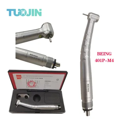 Dental LED Self Power High Speed Air Handpiece 401P-M4-E 4Holes Push Button Handpieces for Hospital