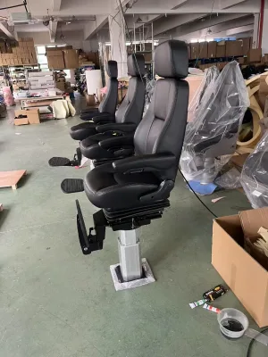Mechanical Suspension Marine Pilot Chair 360 Swivel Adjustable Helm Seat Aluminum Alloy for Commercial Ship Yacht