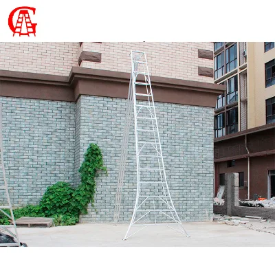 Domestic Ladder Agricultural Garden Welding Aluminum Step Ladder with Nature Color
