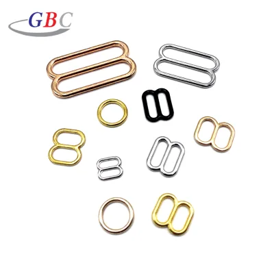 Adjustable Metal Bra Rings and Slider Swimwear Buckle