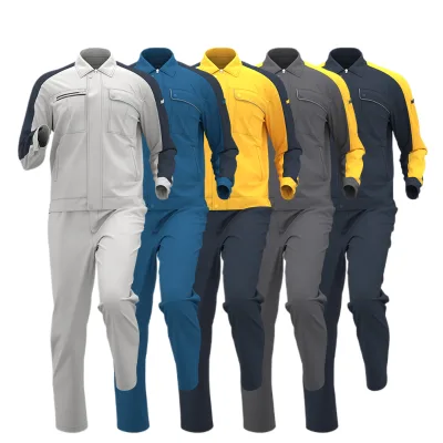 Men Work Clothes Wear Resistant Mechanical Working Suits Coat Pants Anti-wrinkle Construction Workwear Uniforms Factory Direct