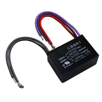 Motor Capacitor CBB61 4.7uf+6uf+6uf 5-Wire for Harbor Breeze Ceiling Fan