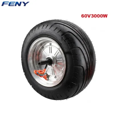 New High Power 60V 3000W Hub Motor 225/40-10 Tubeless Tire 10 Inch Motor Wheel Two-Wheel for Electric Scooter