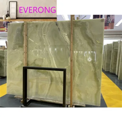 Transparent Light Green Onyx Marble for Wall Cladding Interior Decorative