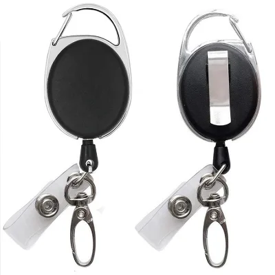 Carabiner Retractable Badge Holder Reel Yoyo With Lobster Claw Clasp and Clip for Id Card