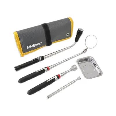 Xi Meng 5-Piece Stainless Steel Magnetic Pick-Up Tool Set with Strong Suction for Auto Repair & Daily Hardware