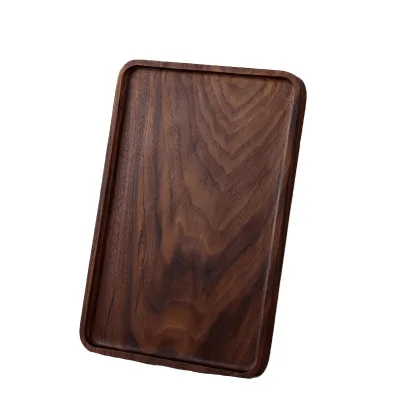 Rustic restaurant Custom Coffee Tea Table Serving Walnut Wood Tray Large serving Tray