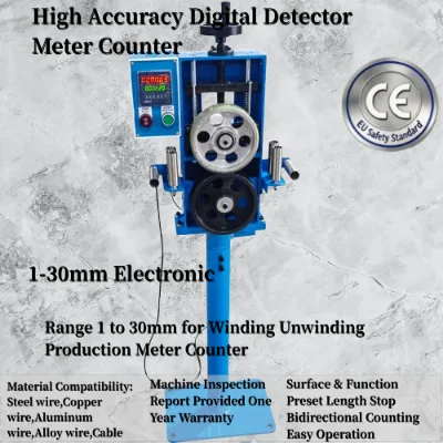 High Accuracy Digital Roller Length Detector Meter Counter Wire Range 1-30mm for Take up Unwinding Machine Meter Counter