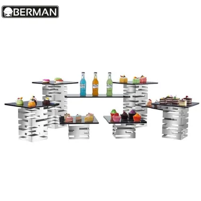 Arabic Kitchen Equipment Food Display Dessert Table Cake Stand Buffet Set for Sale