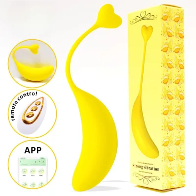 Waterproof Banana Clitoral Stimulation 10-Frequency Remote Control Silicone Power Vibrator for Egg Skipping G-Spot Stimulator