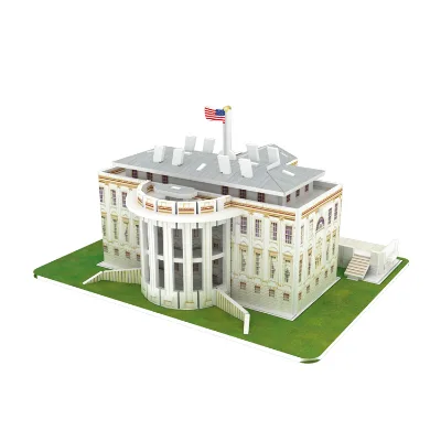 White House 3D Puzzles for Kids Building Blocks Paper Mold Jigsaw Puzzle for Children's Adults Technology Fit Together
