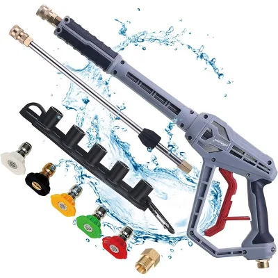 AMSTURDY PGK10 5200 PSI Adjustable Nozzle Tips Car Wash Handle Electric Spray Portable High Pressure Washer Gun Sprayer Provided