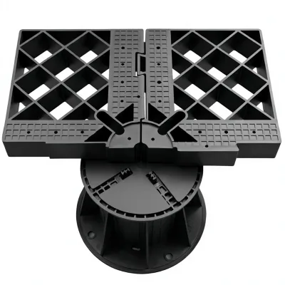 Taurus Windproof Pedestal Planter Support Tray with Drainage System for Rooftop Gardens and Balconies