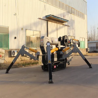 Small Crane Hoist Construction Use Mini Crawler Spider Crane With Hydraulic Telescopic Outrigger