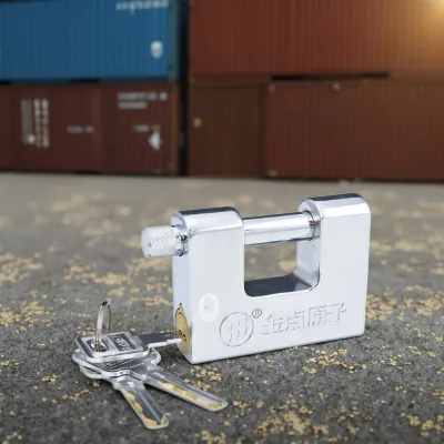 VITA Container Padlock 60mm Top Security Rectangular Solid Brass with 3 Brass Keys 6-Pin Iron Cylinder for Steel Warehouse Locks