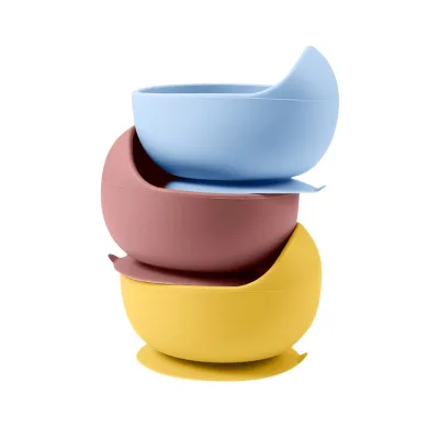 Food-grade Children's Tableware Baby Feeding Bowl Cartoon Snail-shaped Suction-Cup Silicone Toddler Plate Silica Gel Bowl