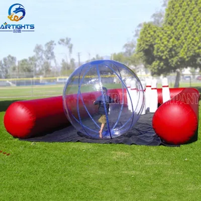 Inflatable Human Bowling Balls, Inflatable Bowling Race Game Lane With Oversized Bowling Balls and Human Zorb
