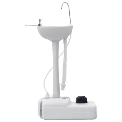 Portable Camping Hand Wash Sink Soap Dispenser Towel Holder 20-45 Gallon Capacity Multifunctional PP Material Large Straight