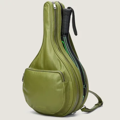 Custom Made Light Weight Full Leather Dual Padel Tennis Bag