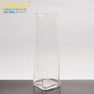 personalized square glass carafe custom tall glass pitcher creative duckbill glass decanters