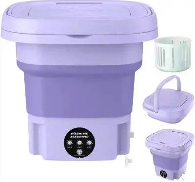Portable Electric Mini Car Washing Machine Foldable for Convenient Ironing & Washing of Underwear Socks Baby Clothes Towels