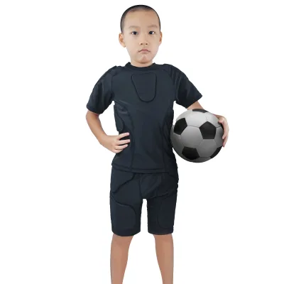 Body Shield Unisex Goalkeeper Padded Vest t Shirt for Kids Youngster Soccer Training