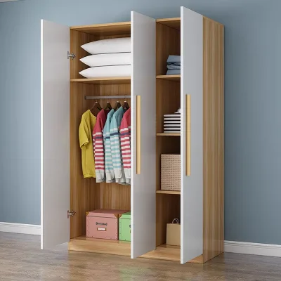 Customizable Luxury Panel Wood Bedroom Wardrobe Cabinet with Mirror General Furniture for Home Use Available for Sale