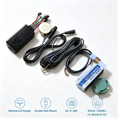 Ultrasonic Fuel Level Sensor ULS001 4G LTE GPS Tracker PC Compatible Waterproof Multi-Vehicle Construction Machinery Temperature
