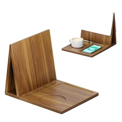 Houselin Solid Wood Triangle Foldable Multifunction Book Holder with Modern Design for Tabletop Use