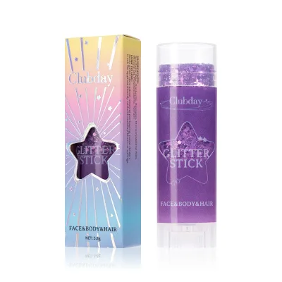 Clubday Stage Party Eyeshadow Glitter Stick Dual-Use Lips Cheeks Solid-Gel Body Highlighter Sparkling Shimmer Makeup