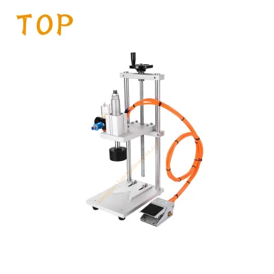 EH-QF Desktop Manual Pump Head Capping Machine Pneumatic Cosmetic Capping Machine Perfume Plastic Bottle Capping Machine