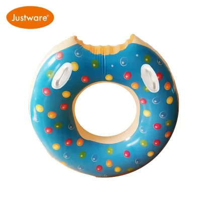 Customization Swimming Ring Kids Adult Summer Fun Time Pool Tube Playtek Pool Float Inflatable Nutty Chocolate Donut Pool Tube