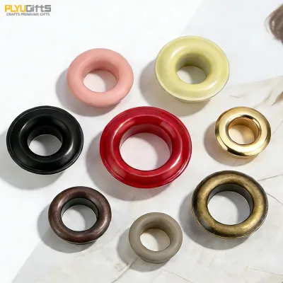 Metal Eyelets with Washers Gold/Silver/Black/Red/Pink Custom Sizes Durable Hand Press Kit for Leather/Belt/Shoes/Crafts
