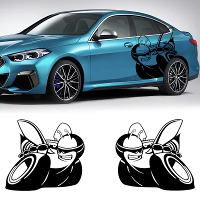 2pcs Bee Rear End Car Stickers Car Vinyl Stickers Waterproof Anti-scratch Car Personalized Decorative Stickers Decals