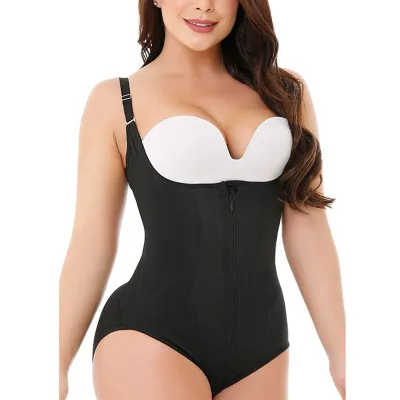 Colombianas Women's Plus Size Bodysuit Sexy Corset Lace Decorated Reductoras Girdles Post Surgery Firm Control Sheath Red