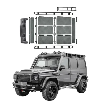 Off Road Style Dry Carbon Roof Light and Roof Rack with Ladder for G Class W463 Facelift Upgrade Car Exteriors Auto Parts