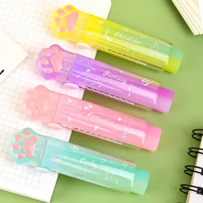 Cute Cat Claws Dream Jelly Children Eraser Student Retractable Push-pull No Marks Erasers for Kids
