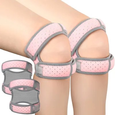 Hot Sale Sports Double Patellar Kneepad High Elastic Compression Knee Sleeve Best Knee Brace for Running Arthritis One Fits Gym