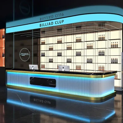 VIP Lounge Reception Desk with Wireless Charging Pad-Eco-Friendly Waterproof Design for Hotels Schools Hospitals & Offices