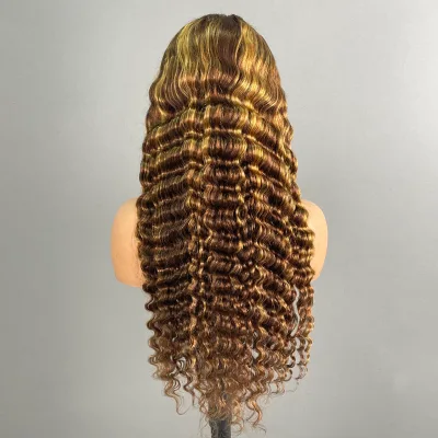 30-inch Burmese Curly Hair Wig with Full High-definition Lace Front Hairpiece for Wholesale. 12A Grade Vietnamese Natural Hair