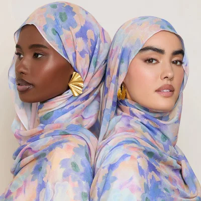 High Quality Eco-Friendly Breathable Modal Hijab Low-Key Luxury Non-Slip Print Hijab for Women All Seasons