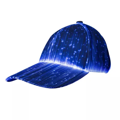 Light up Led Baseball Cap USB Charging Led Rave Glowing Luminous Fiber Optical Cap for Party Halloween