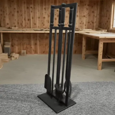 Durable Modern Fireplace Tool Set with Easy-to-assemble  Hot Sale Iron Metal Fireplaces Tools for Wood Burning Home Decor